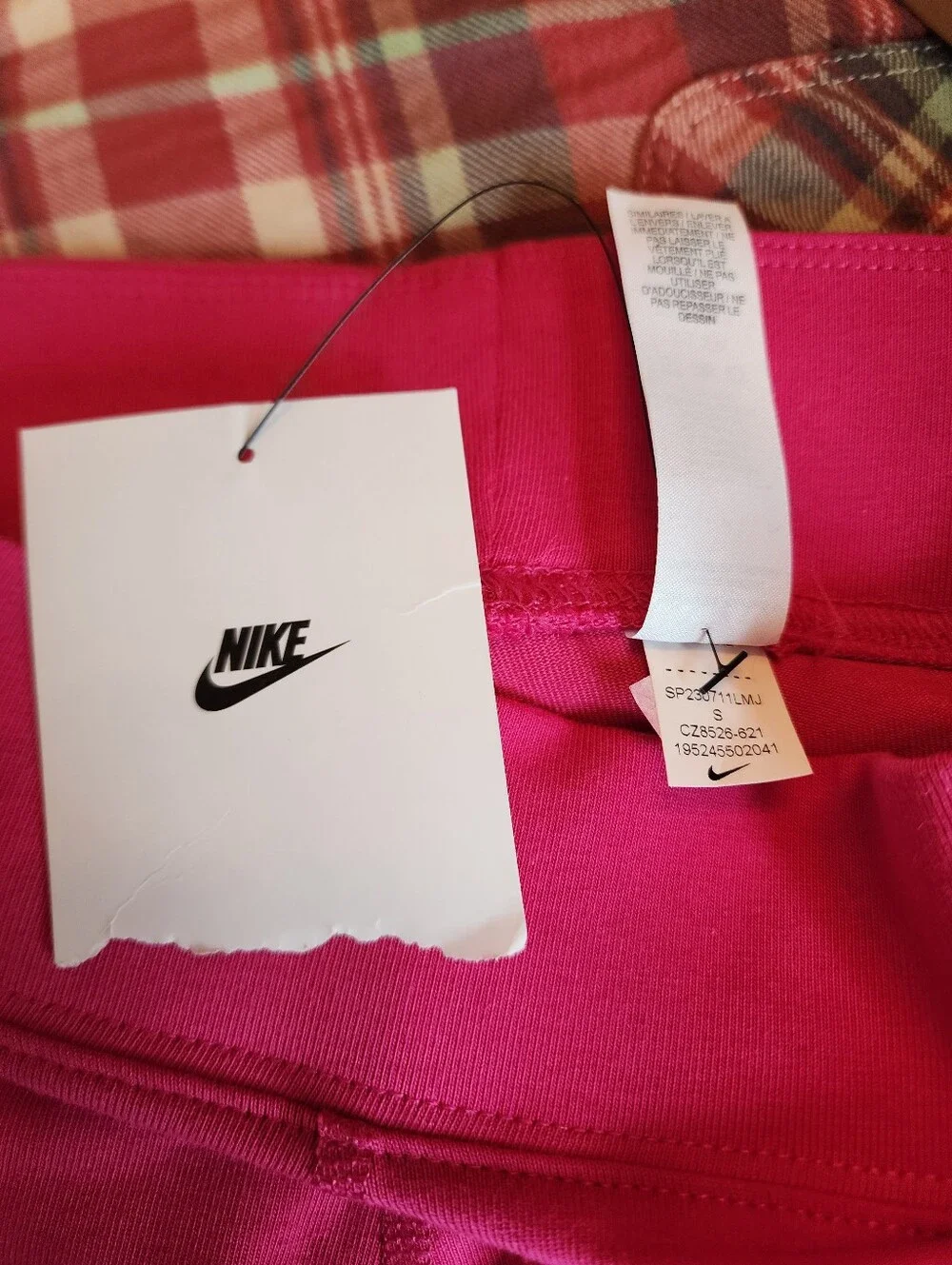 Nike Women's Hot Pink Athletic Bike Shorts with Swoosh, Size S